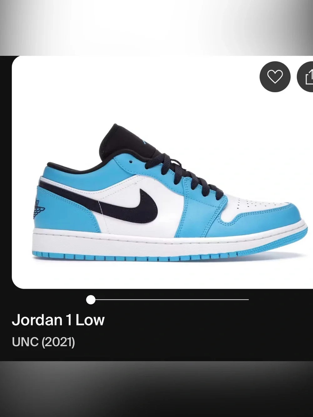 Jordan 1 low UNC